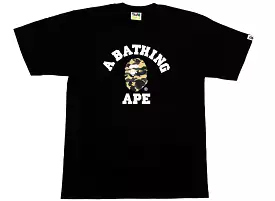 A Bathing Ape 1st Camo College Tee 'Black/Yellow' xld