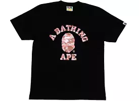 A Bathing Ape 1st Camo College Tee in Black xld