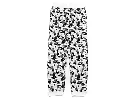 A Bathing Ape ABC Camo Crystal Stone Sweatpants in White/Black