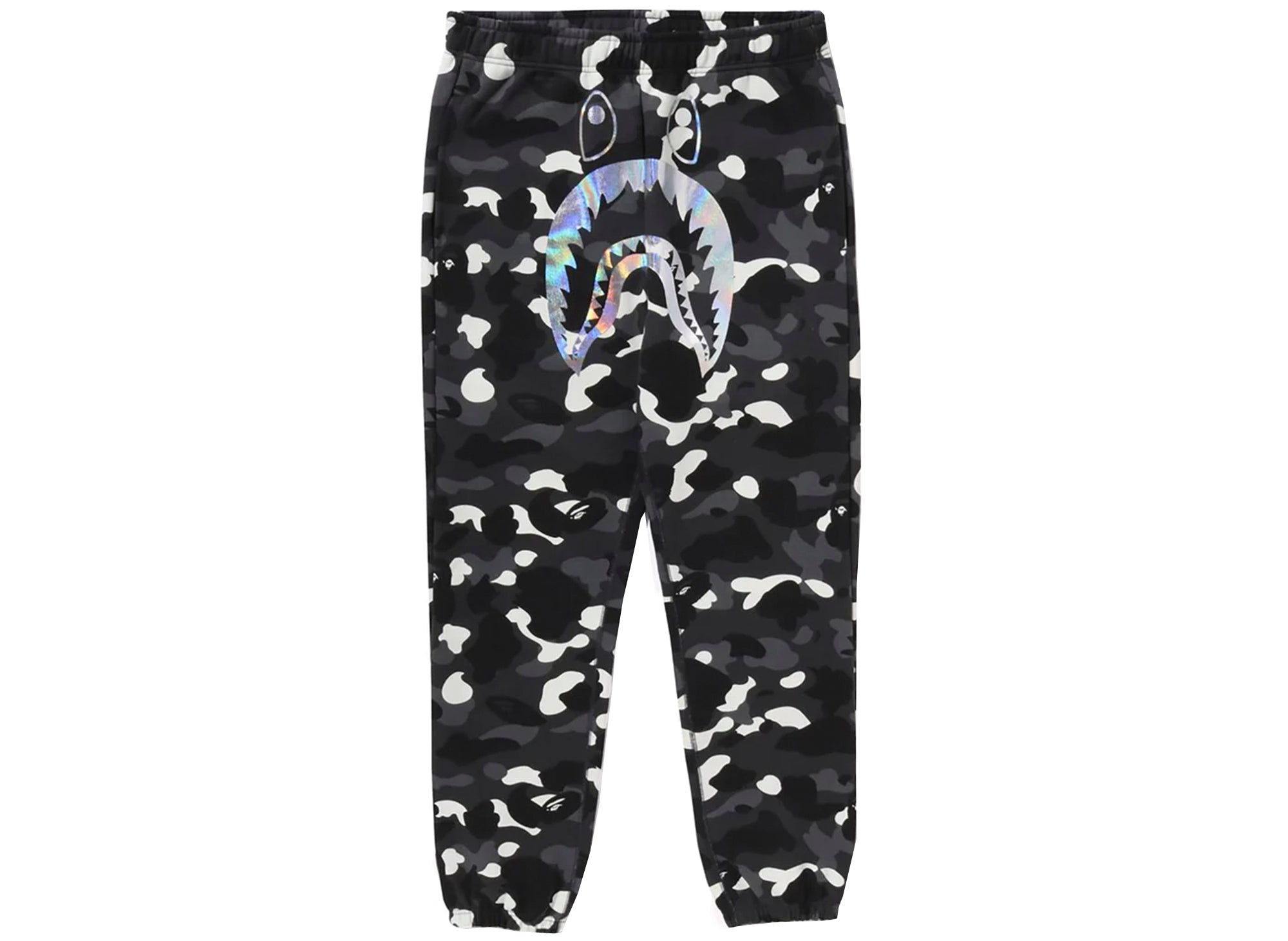 A Bathing Ape City Camo Shark Sweatpants in Black xld