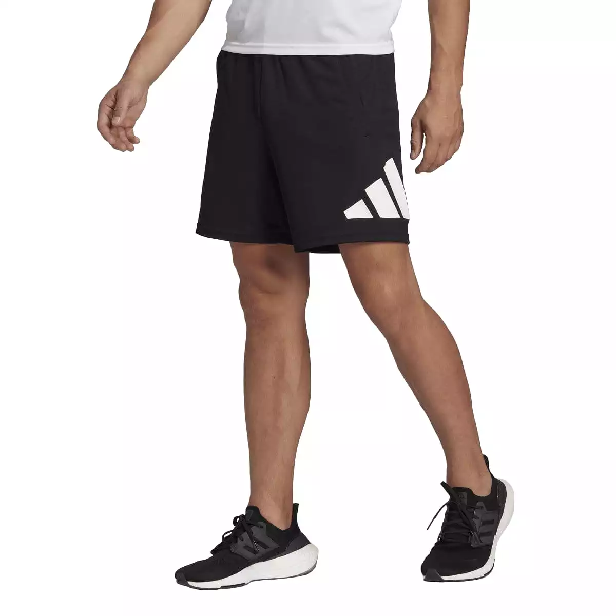 ADIDAS MEN'S TRAIN ESSENTIALS LOGO TRAINING BLACK SHORTS