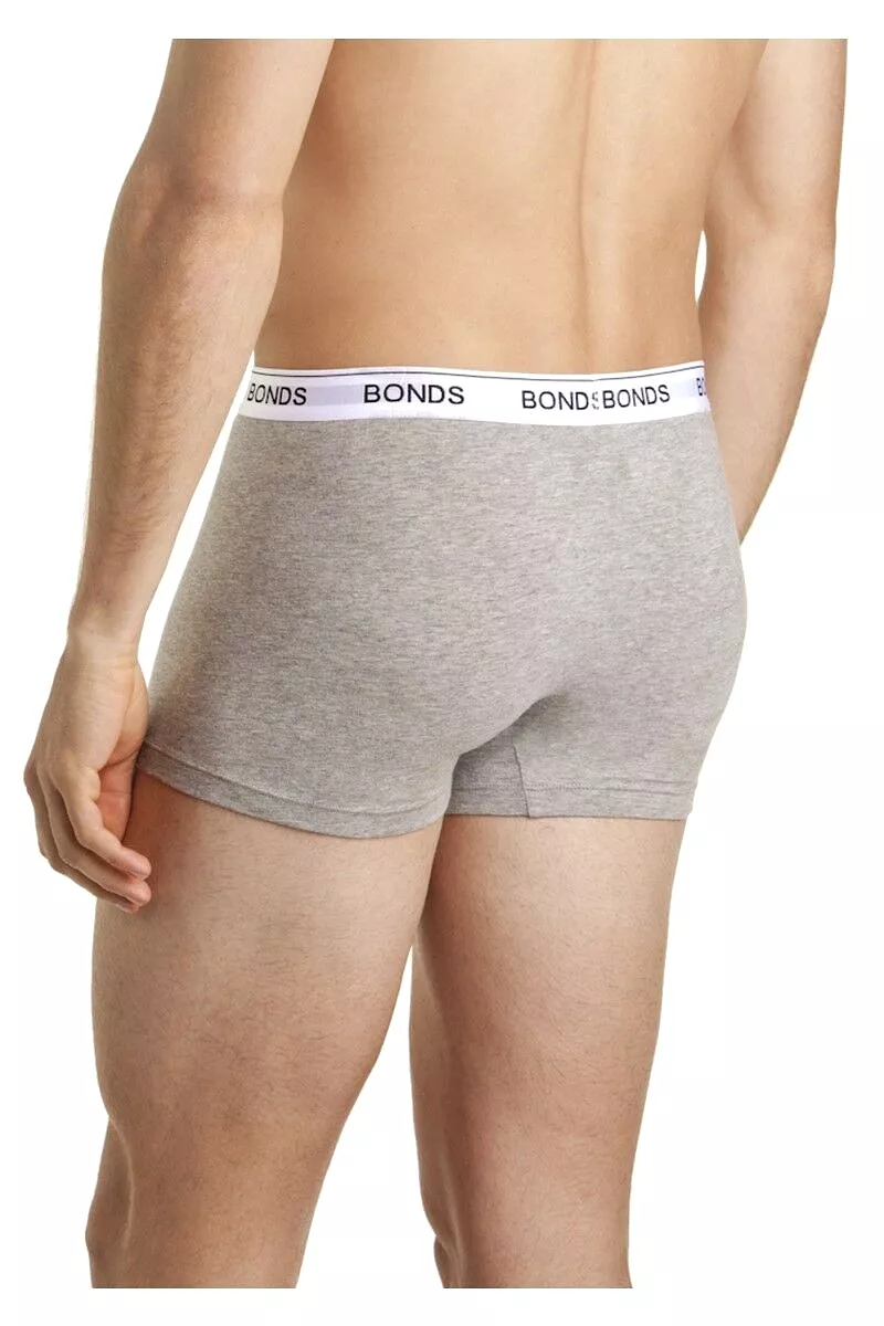 Authentic Bonds Mens Guyfront Trunks Underwear Shorts Grey/White