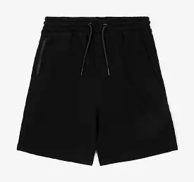 Checkered Knit Mens Shorts (Black)