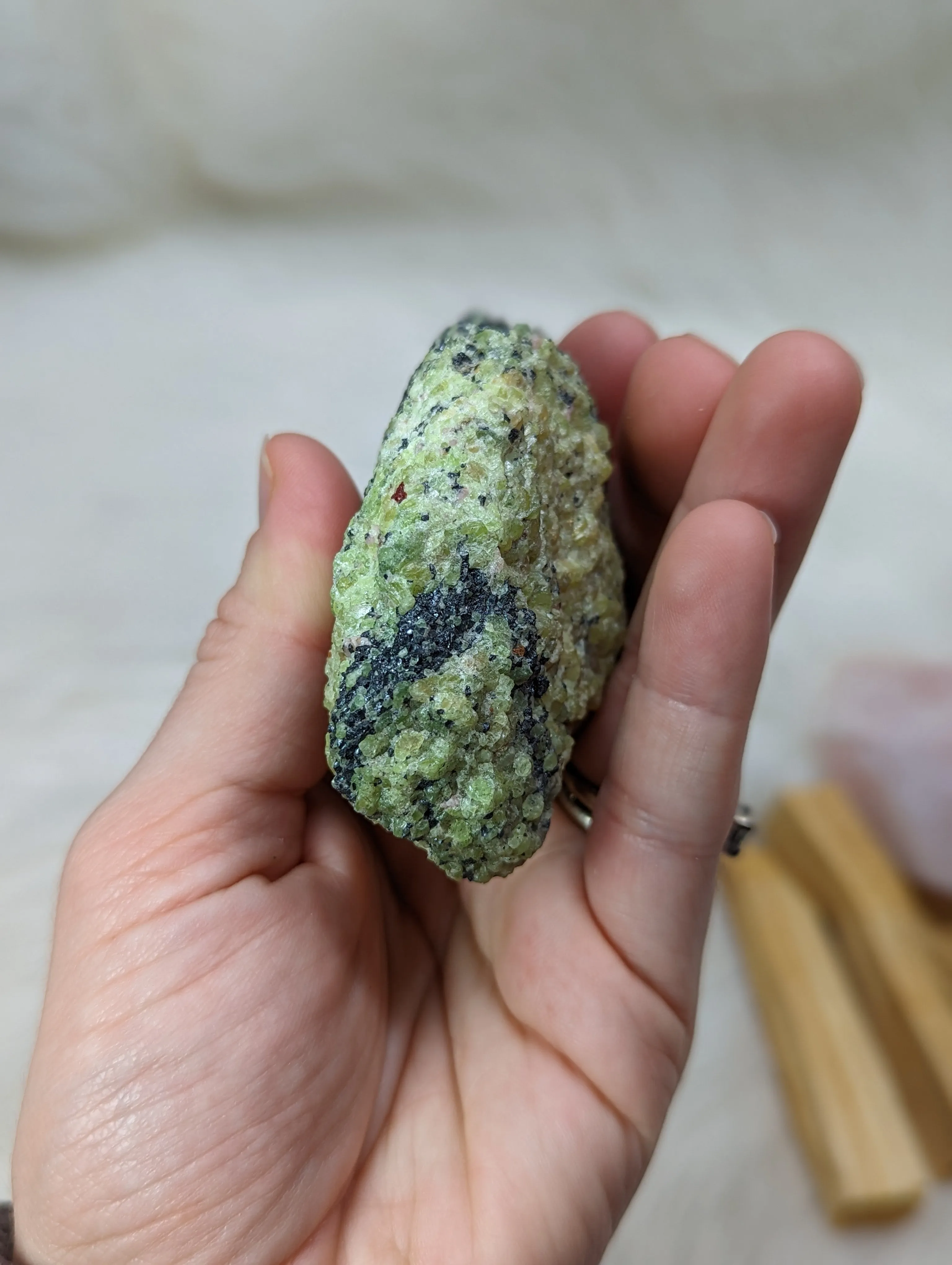 Chunky Raw Peridot Matrix from Arizona