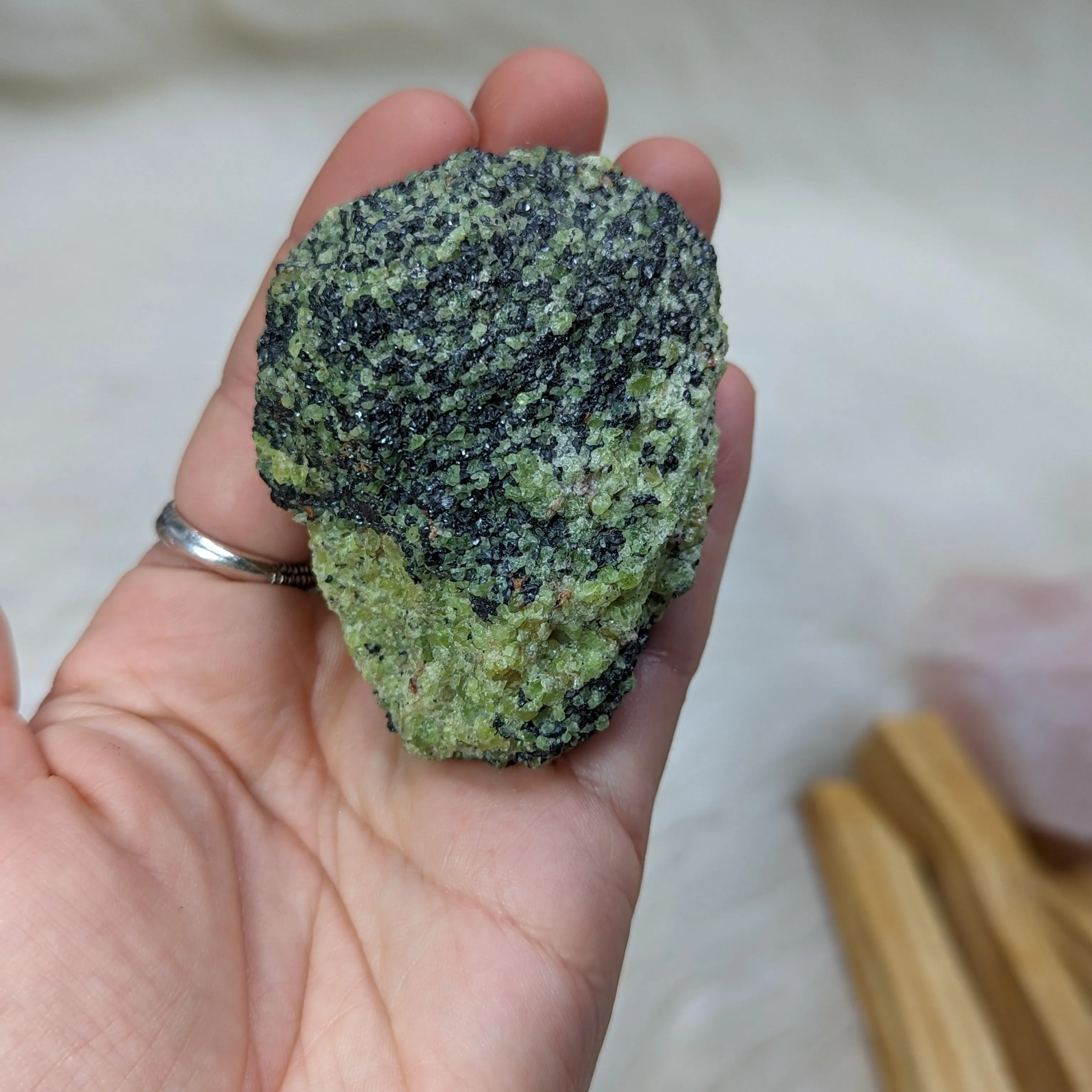 Chunky Raw Peridot Matrix from Arizona