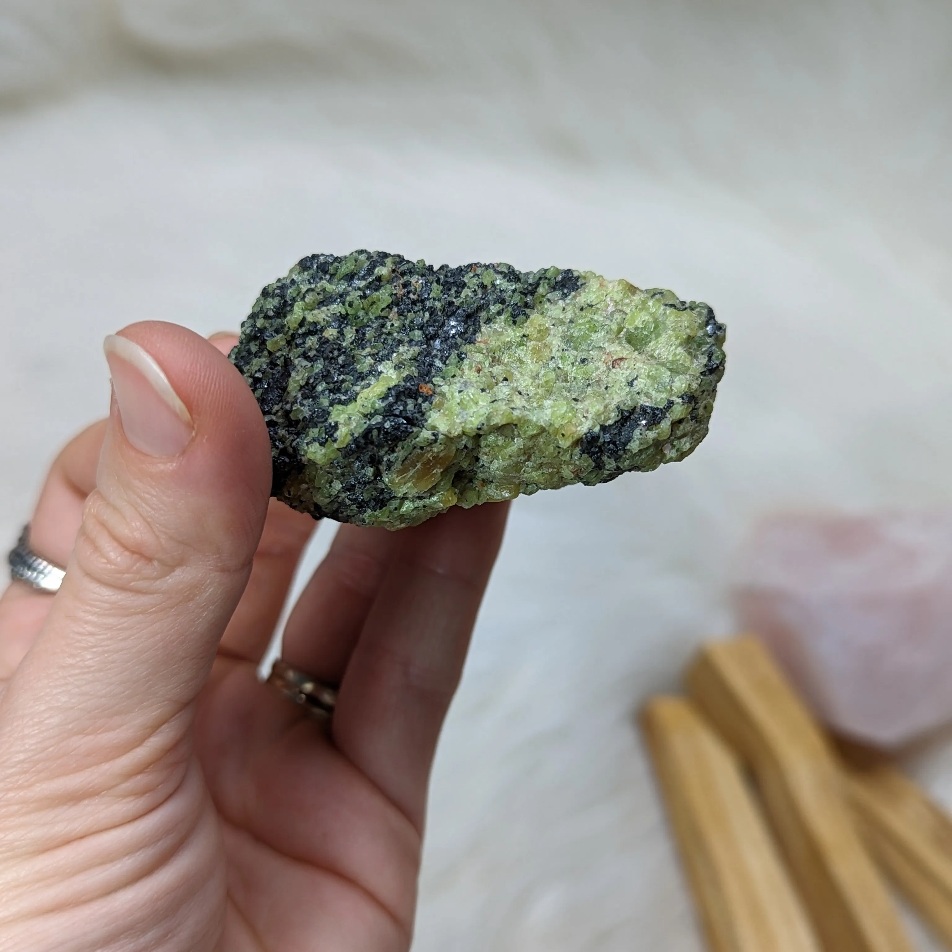 Chunky Raw Peridot Matrix from Arizona