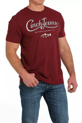 'Cinch' Men's Cinch Jeans Western Apparel Tee - Heather Burgundy