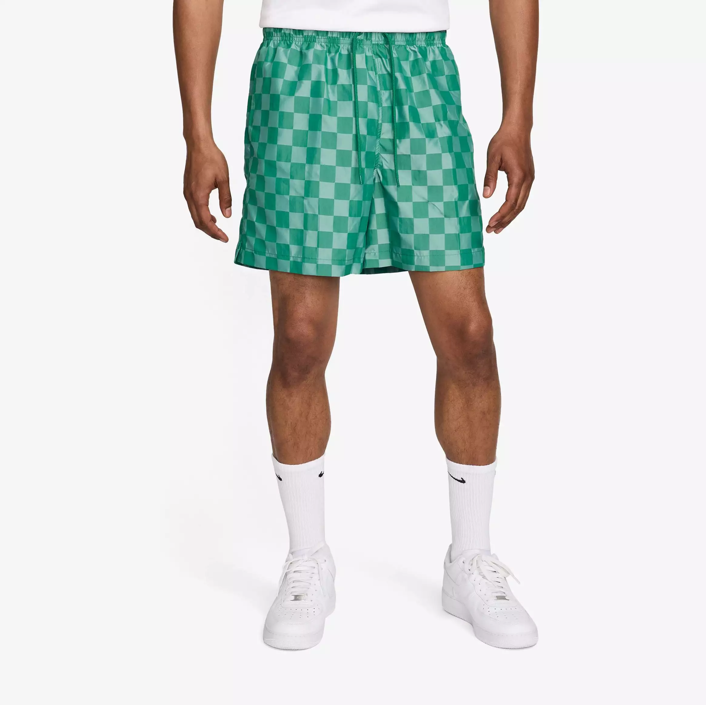 Club Flow Checkered Mens Short (Green)