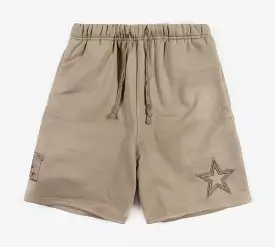 Dallas Cowboys Fleece Mens Shorts (Beige)