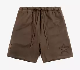 Dallas Cowboys Fleece Mens Shorts (Brown)