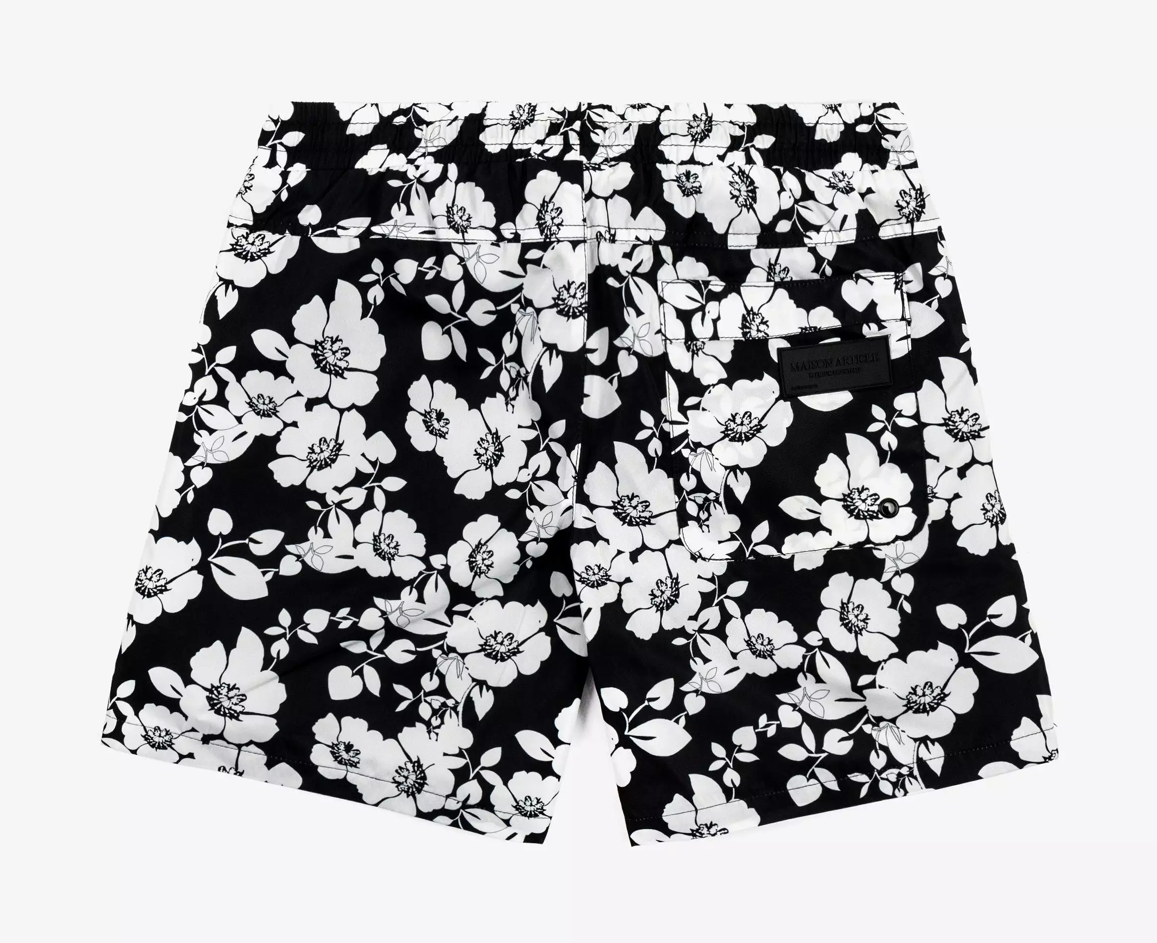 Florals Hybrid Mens Shorts (Black/White)