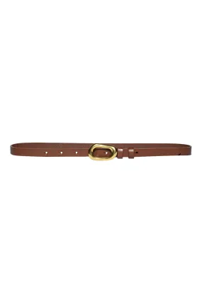 Frame Denim Petite Organic Shape Belt in Tobacco