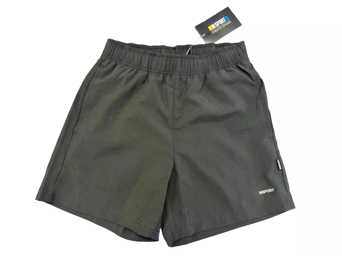 INSPORT MEN'S ACTIVE BLACK SHORTS