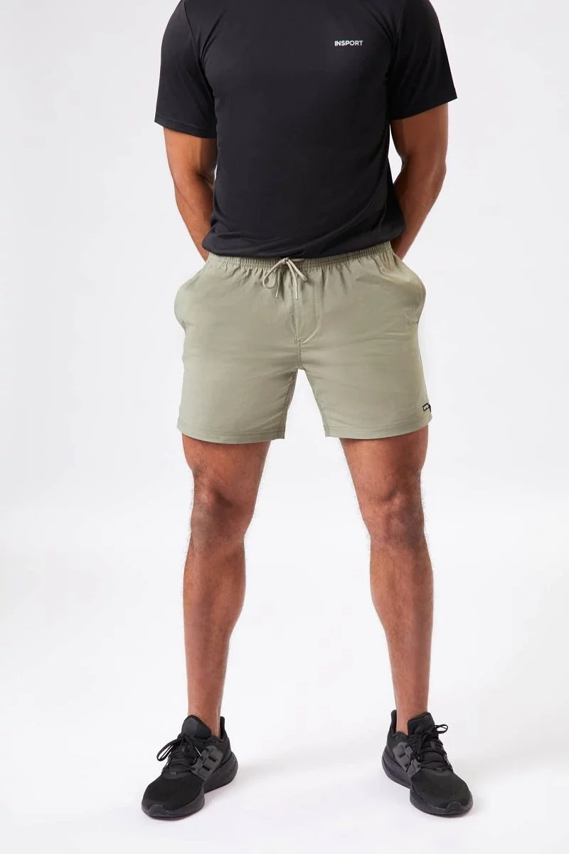 INSPORT MEN'S BONDI GYM MILITARY GREEN SWIM SHORTS