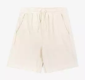 Jacquard Ornate Printed Mens Shorts (Cream)