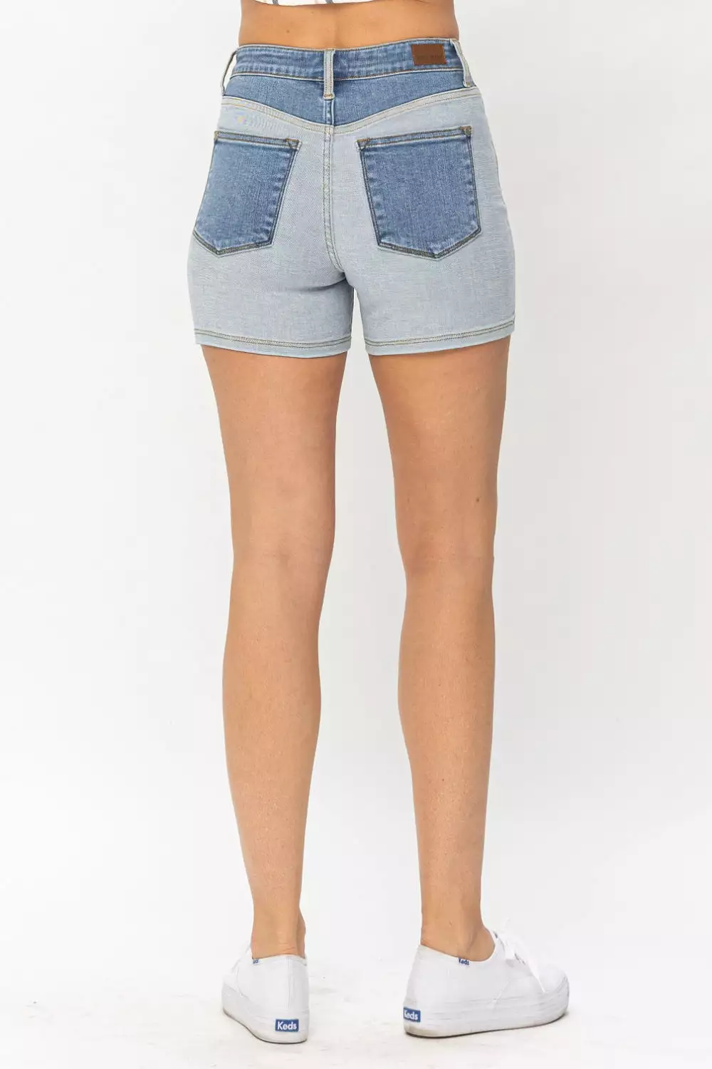 Judy Blue Full Size Color Block Denim Shorts