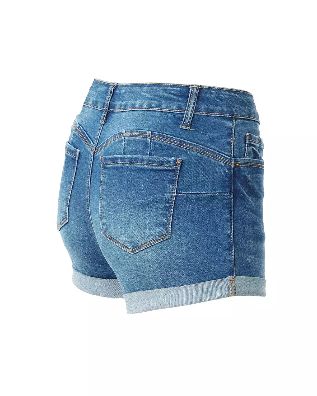 Junior Fit Classic Mid Rise Distressed Denim Frayed Cute Shorts