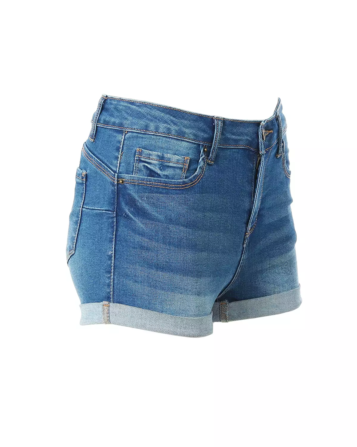 Junior Fit Classic Mid Rise Distressed Denim Frayed Cute Shorts