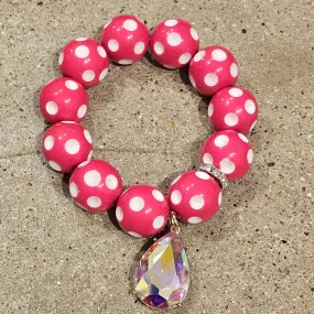 KIG Pink & White AB Chunky Bracelet