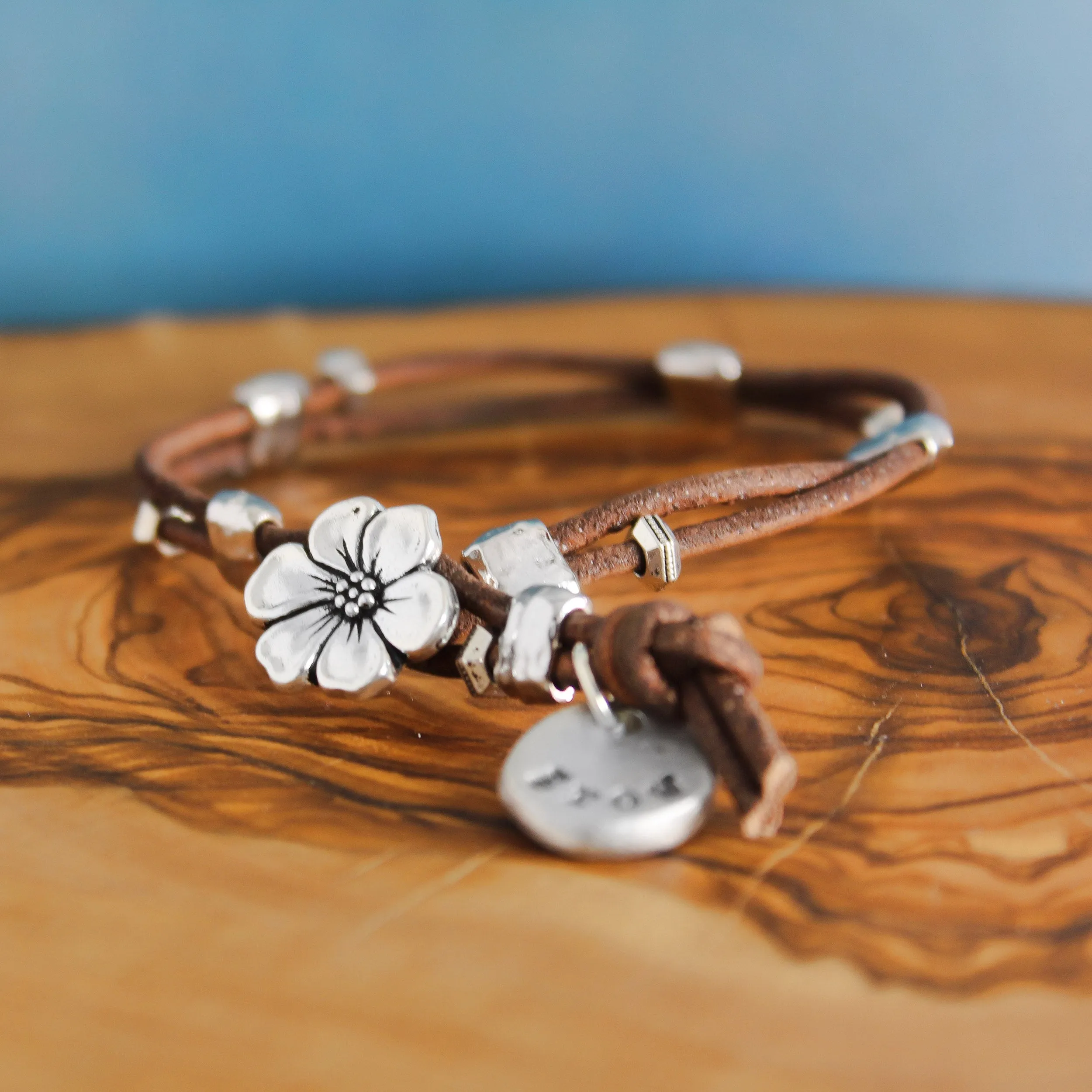 Leather Bloom Bracelet