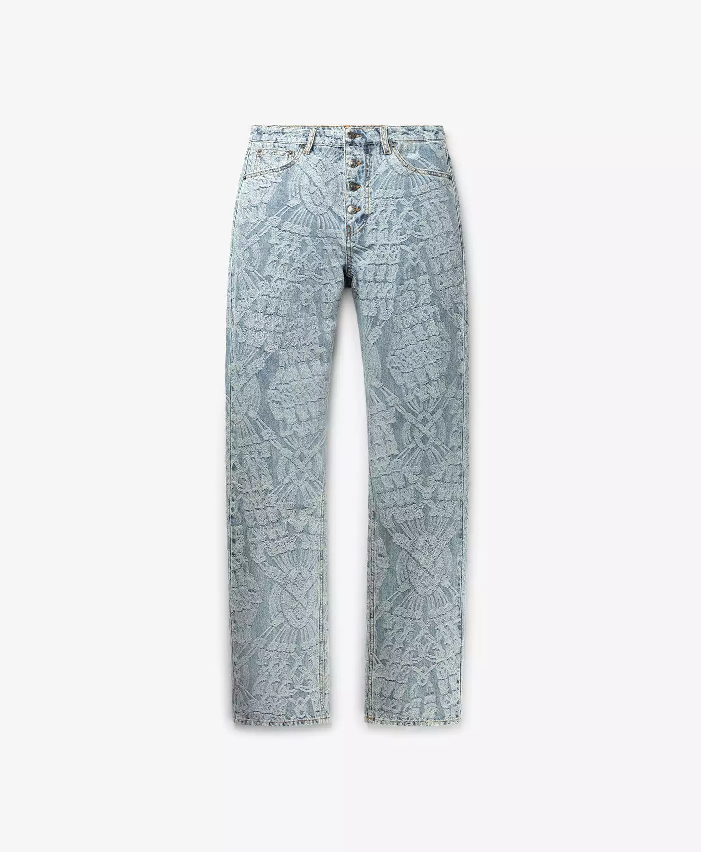 Light Blue Settle Macrame Denim Pants