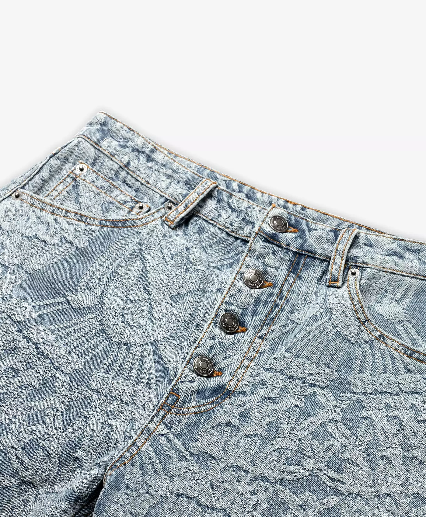 Light Blue Settle Macrame Denim Pants