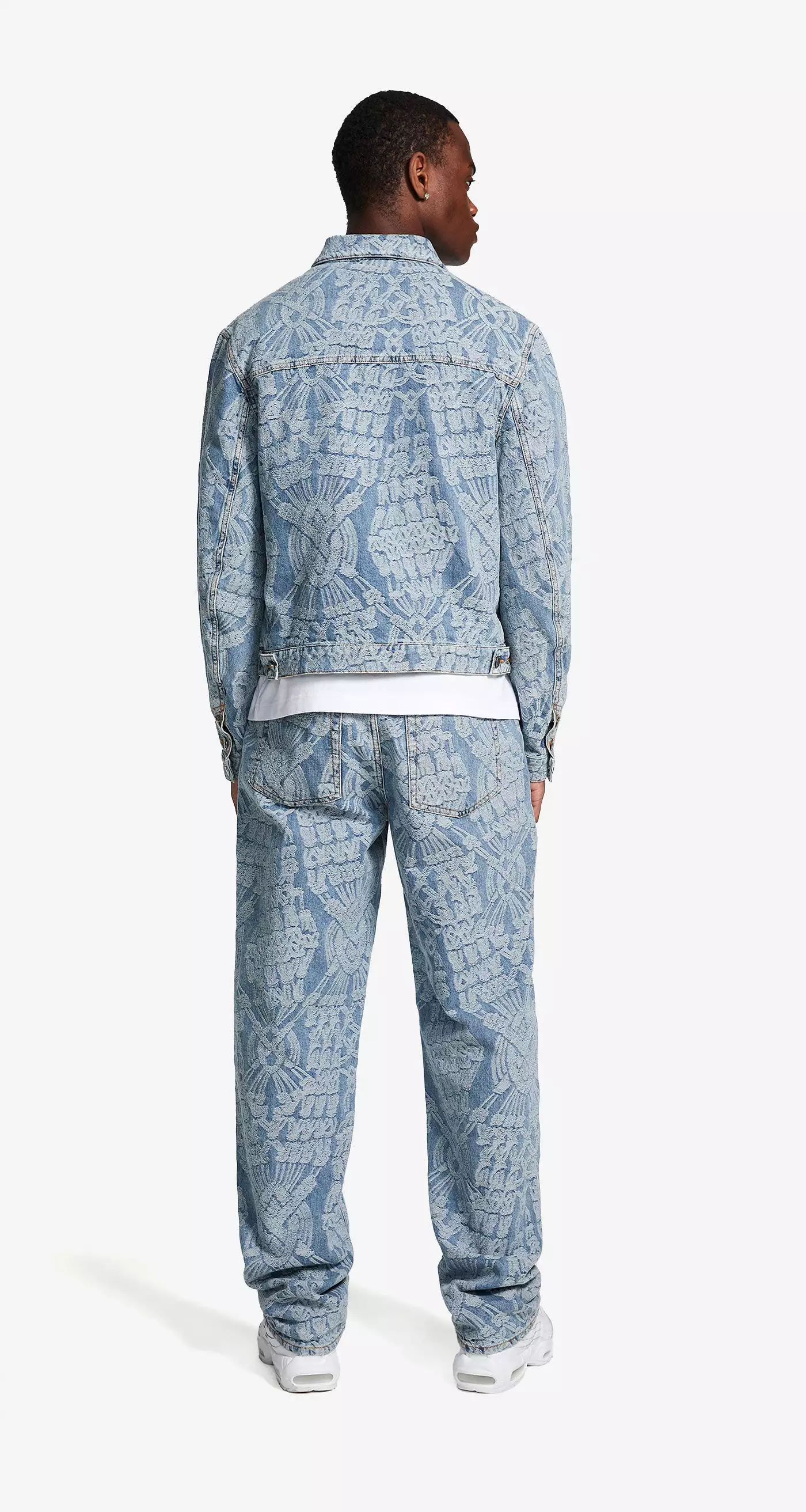 Light Blue Settle Macrame Denim Pants