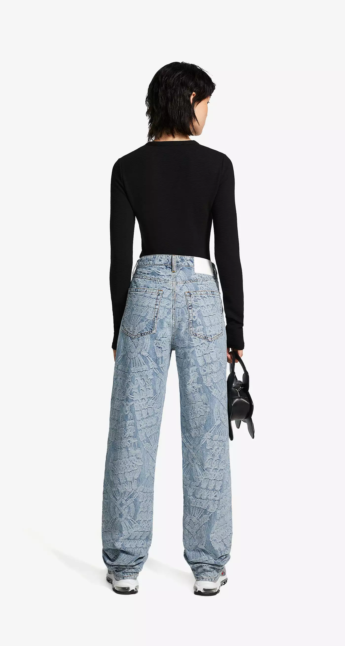 Light Blue Settle Macrame Denim Pants