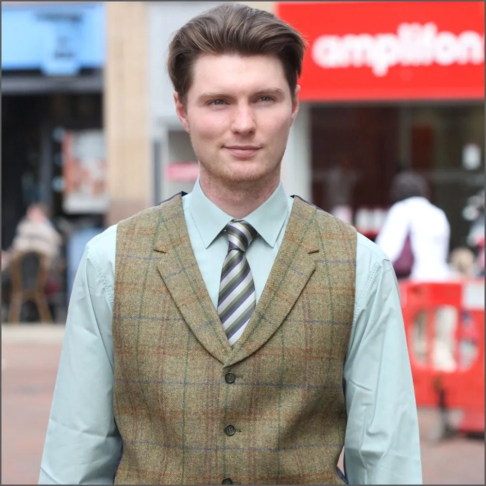 Mallalieus Heather Tweed Waistcoat