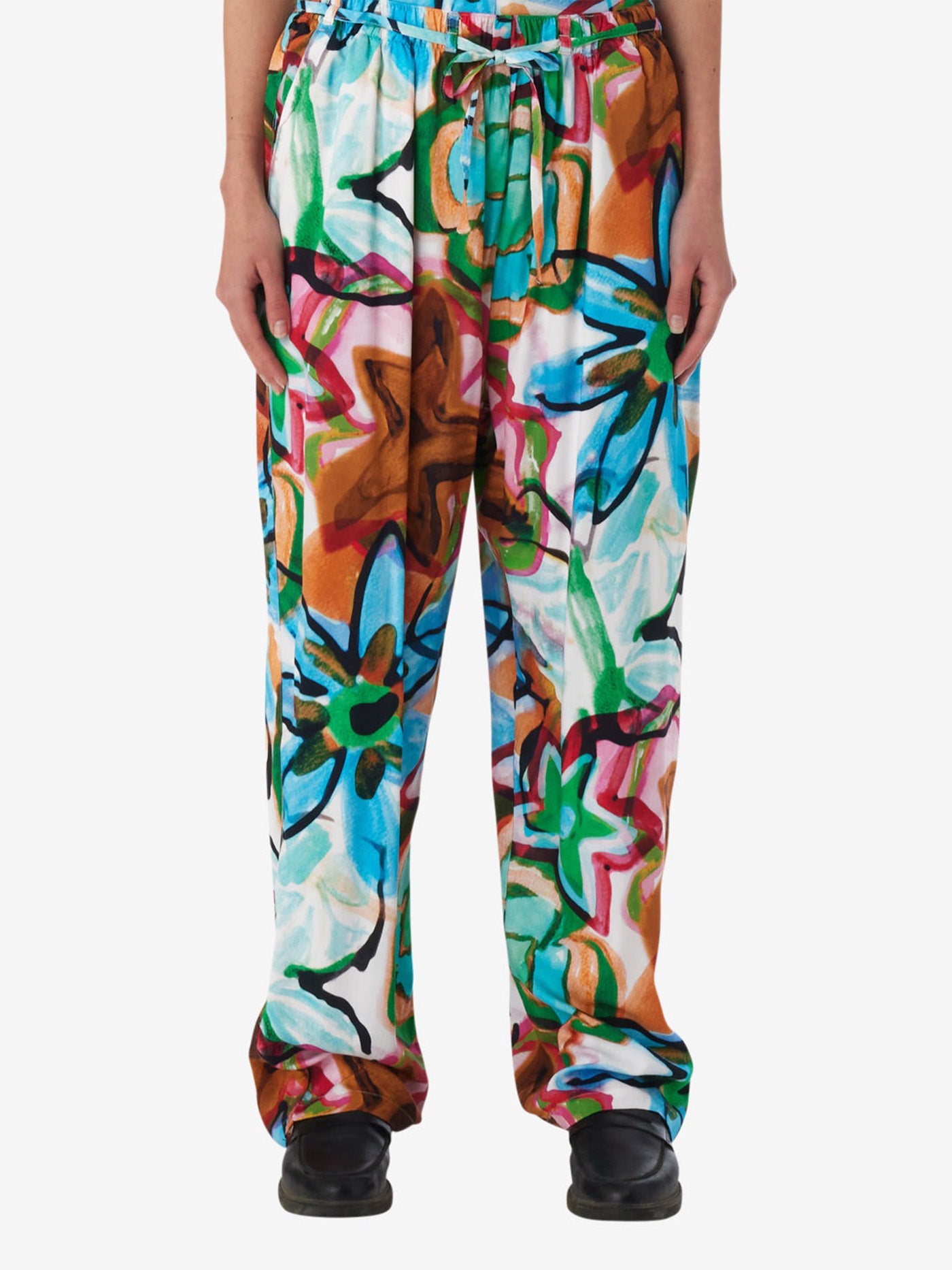 Marker Drawn Flower Pants