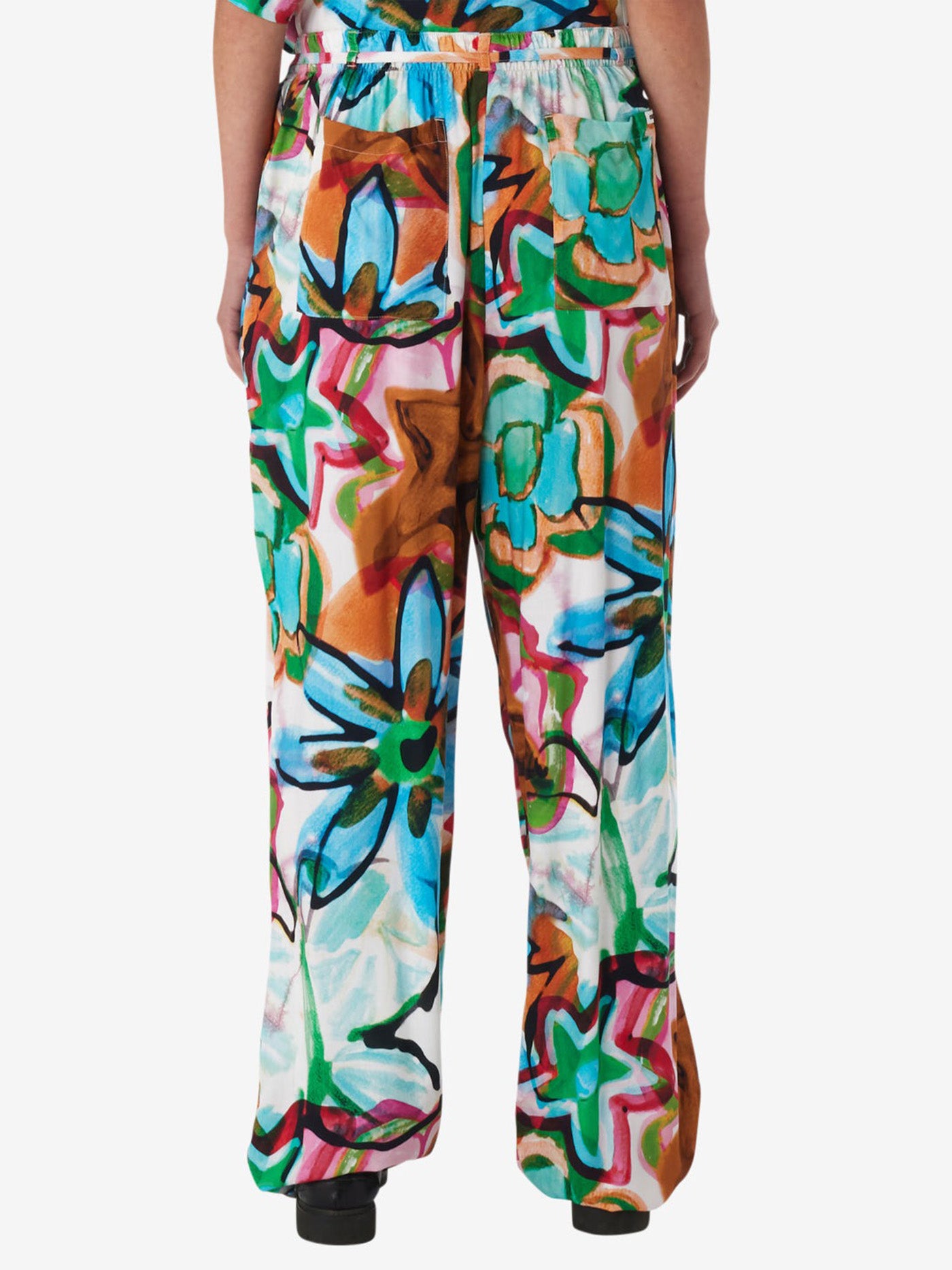 Marker Drawn Flower Pants