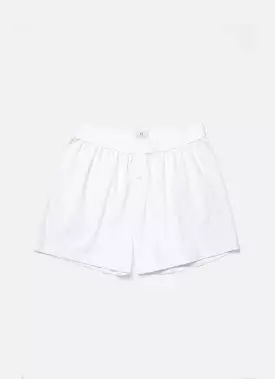 Men's Cellular Cotton One-Button Shorts in White