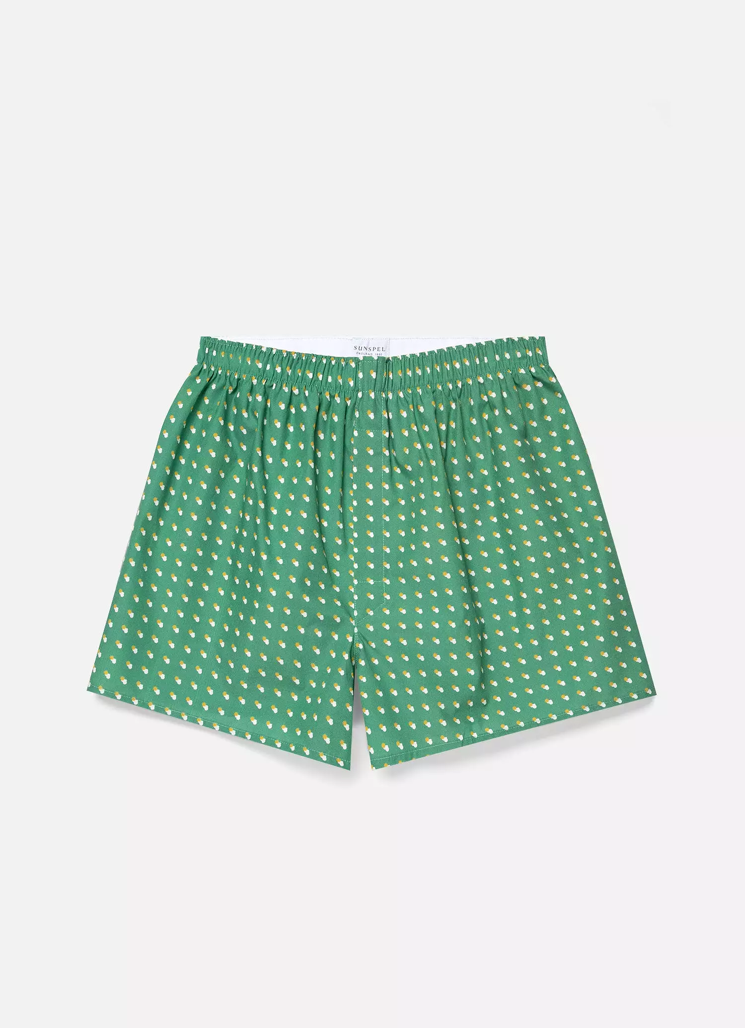 Men's Classic Boxer Shorts in Green Sun & Clouds