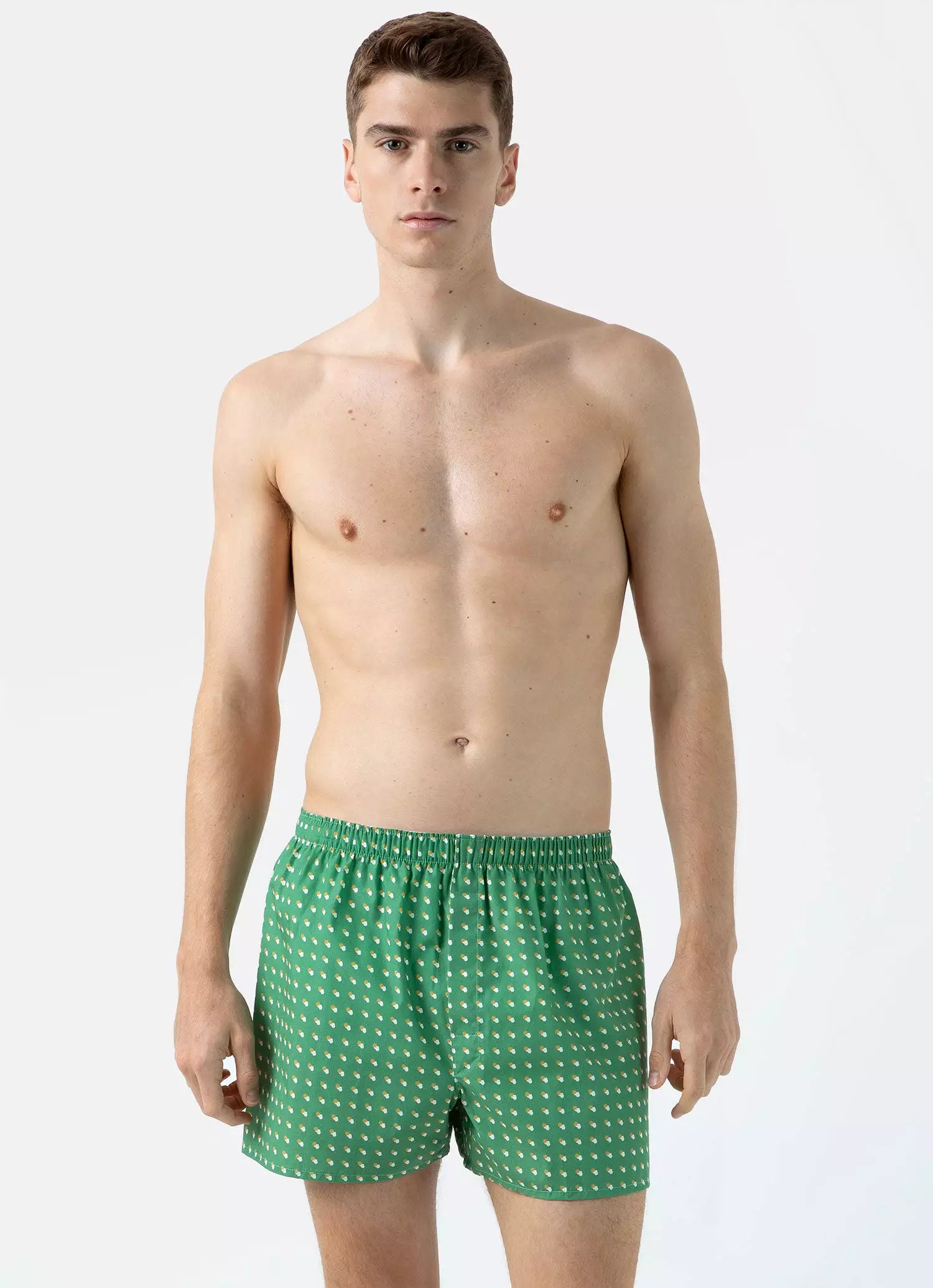 Men's Classic Boxer Shorts in Green Sun & Clouds