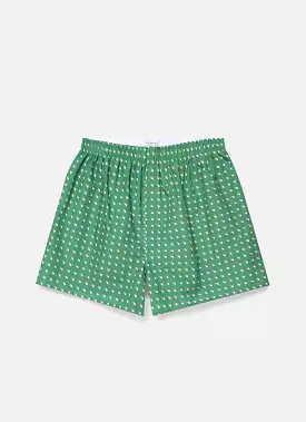 Men's Classic Boxer Shorts in Green Sun & Clouds