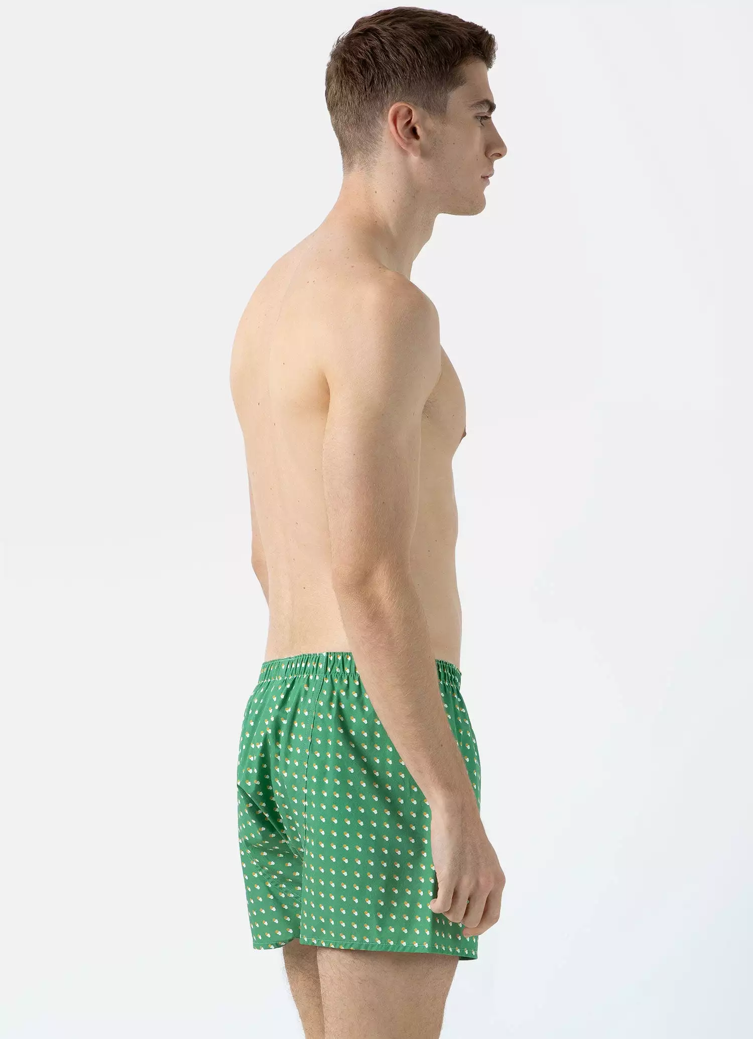 Men's Classic Boxer Shorts in Green Sun & Clouds