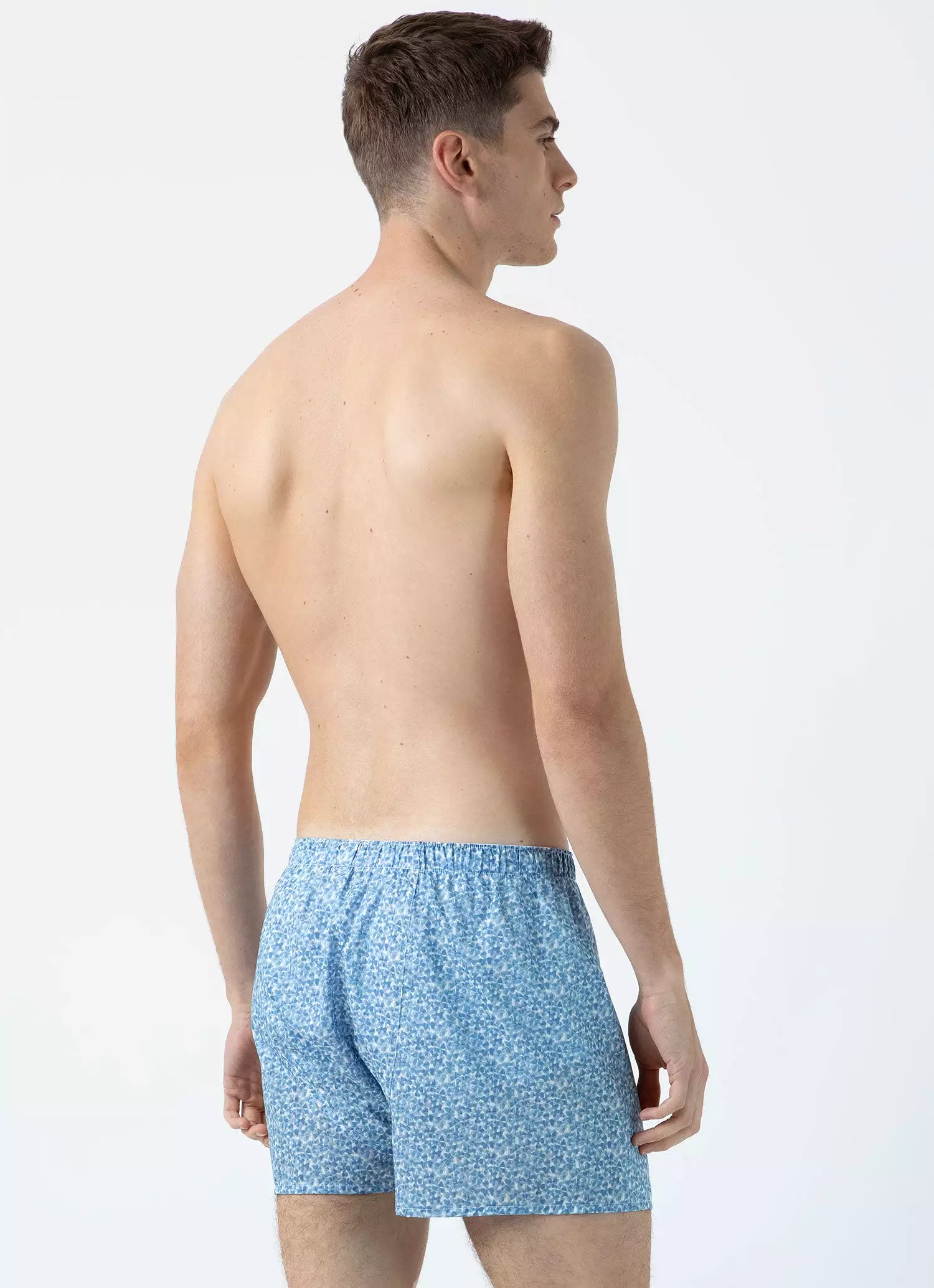 Men's Classic Boxer Shorts in Liberty Fabric in Blue Cover