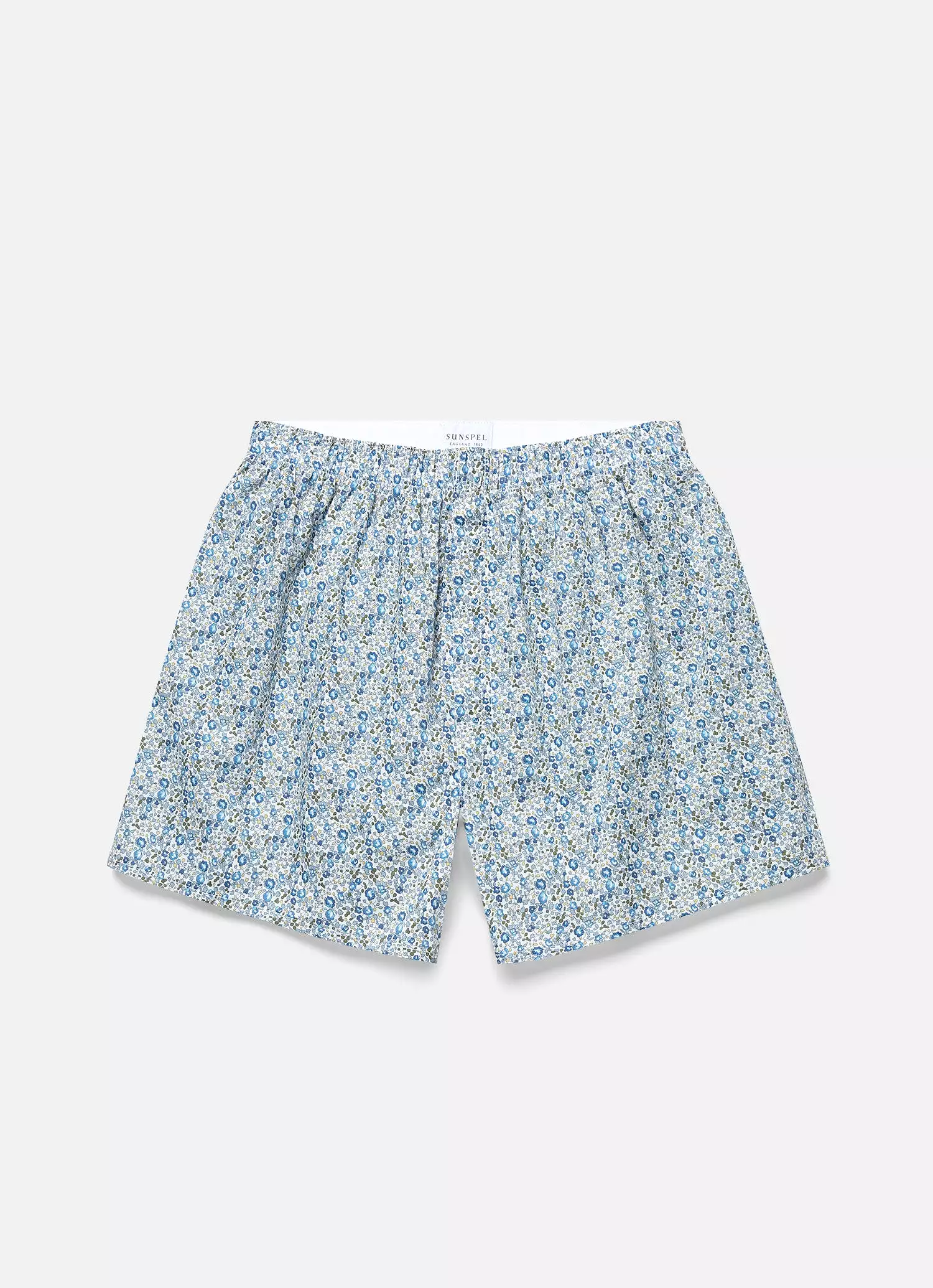 Men's Classic Boxer Shorts in Liberty Fabric in Blue Floral Ditsy