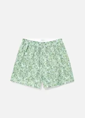 Men's Classic Boxer Shorts in Liberty Fabric in Green Garden