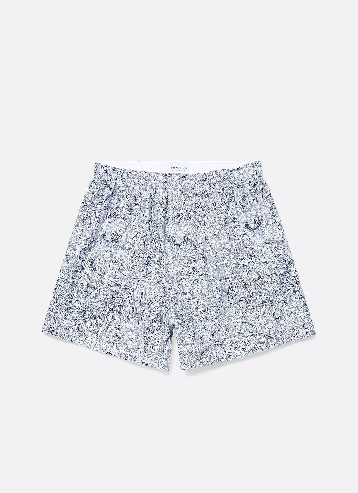 Men's Classic Boxer Shorts in Liberty Fabric in Indigo Morris