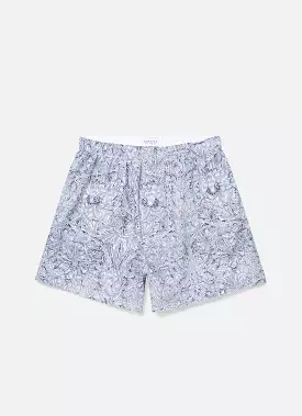 Men's Classic Boxer Shorts in Liberty Fabric in Indigo Morris