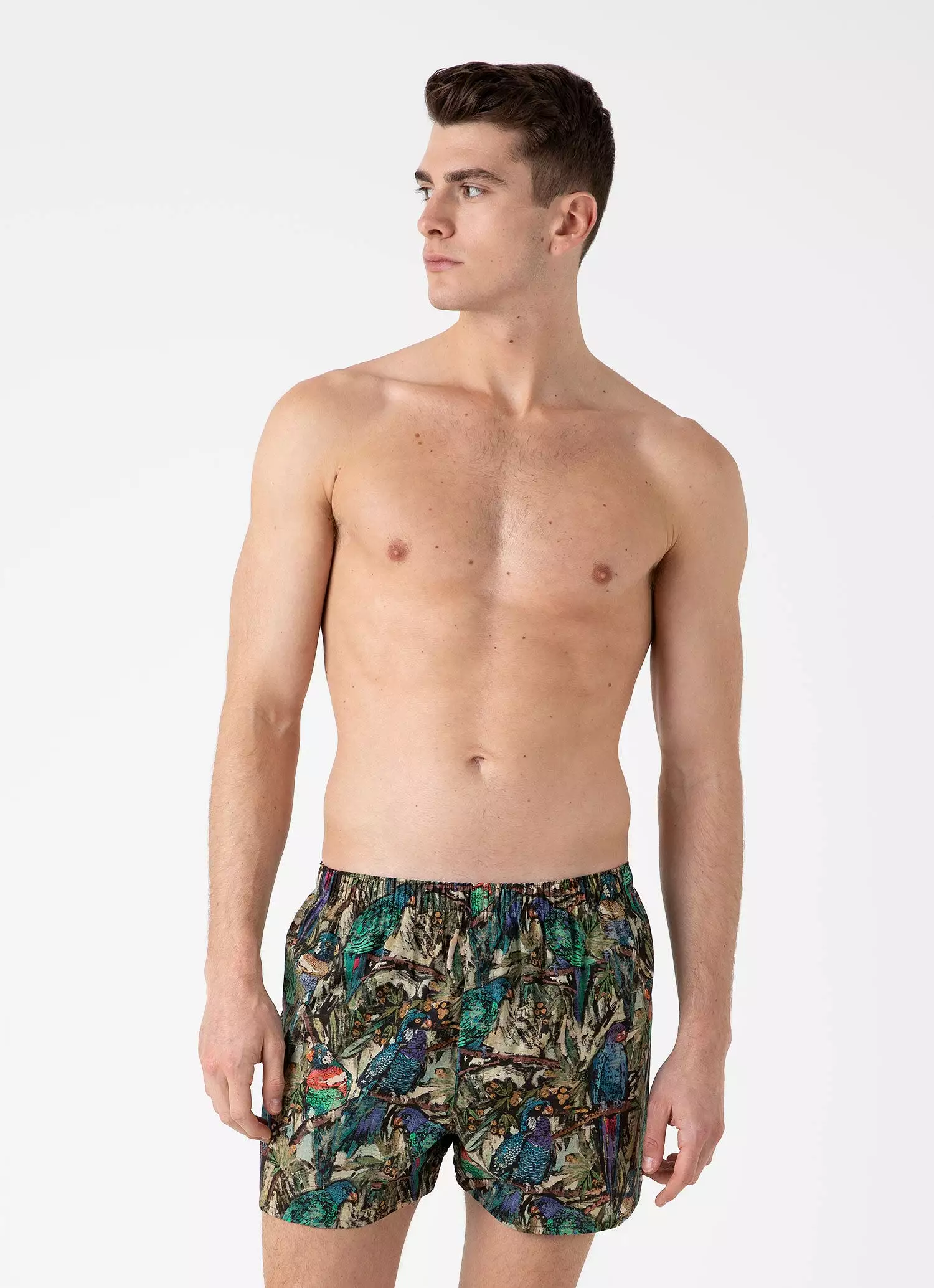 Men's Classic Boxer Shorts in Liberty Fabric in Jungle