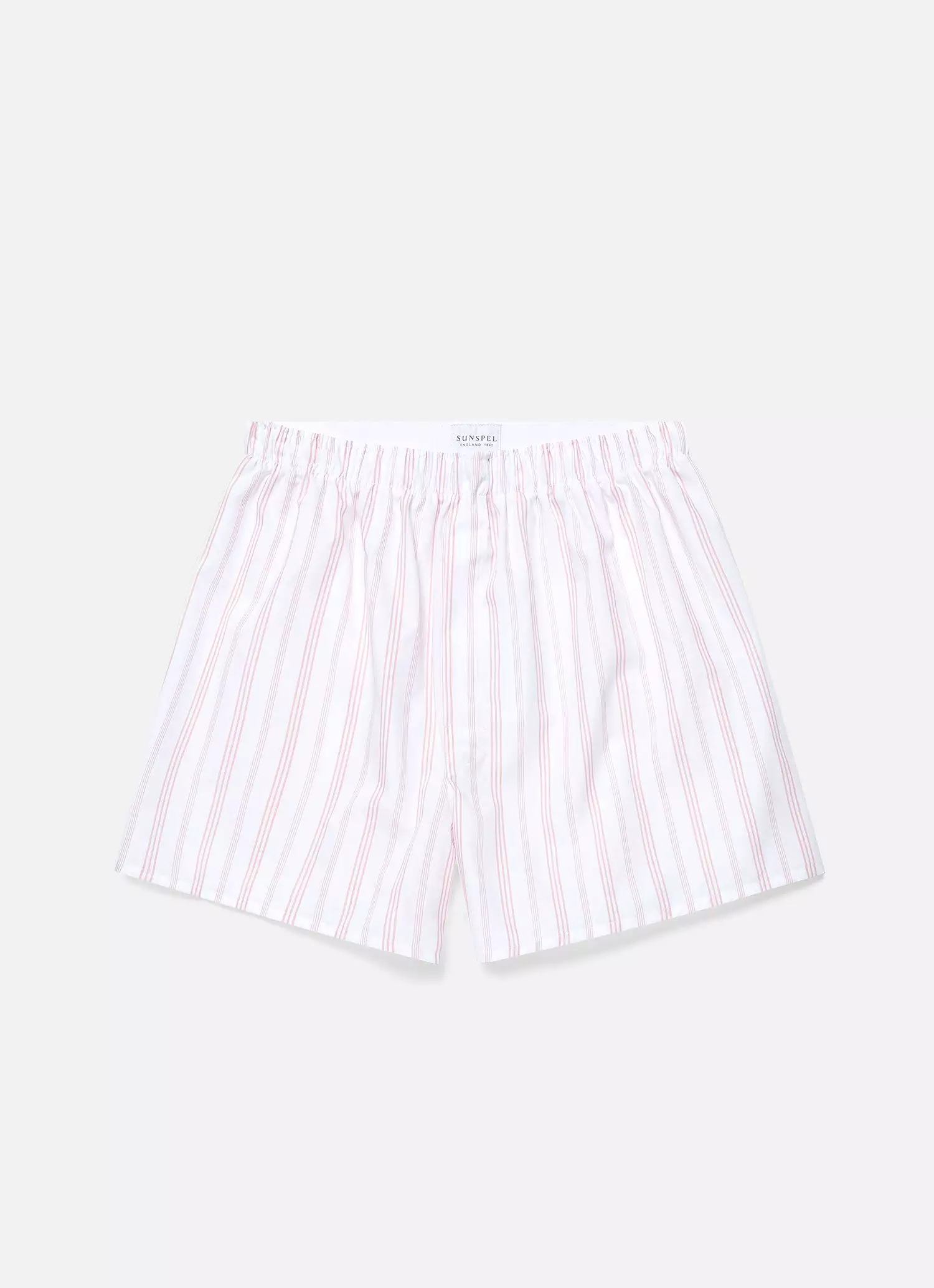 Men's Classic Boxer Shorts in Pale Pink Stripe