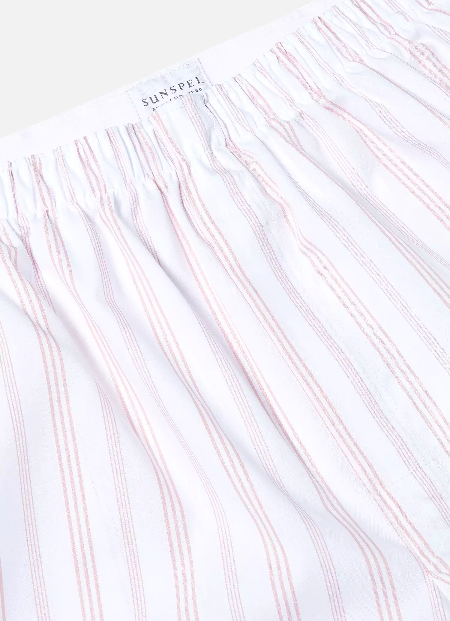 Men's Classic Boxer Shorts in Pale Pink Stripe