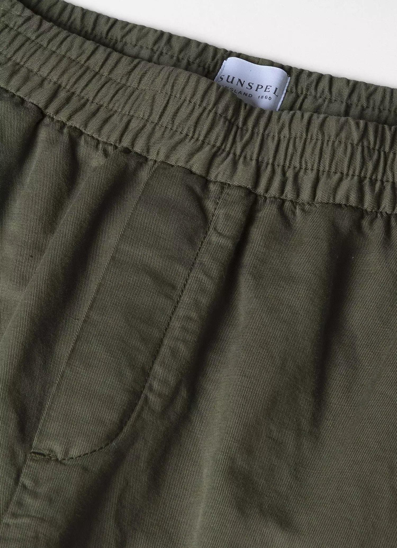 Men's Cotton Linen Drawstring Shorts in Khaki