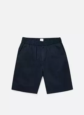 Men's Cotton Linen Drawstring Shorts in Navy