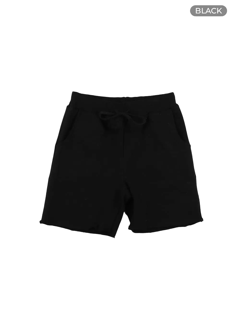 Men's Destroyed Hem Cotton Shorts IA402