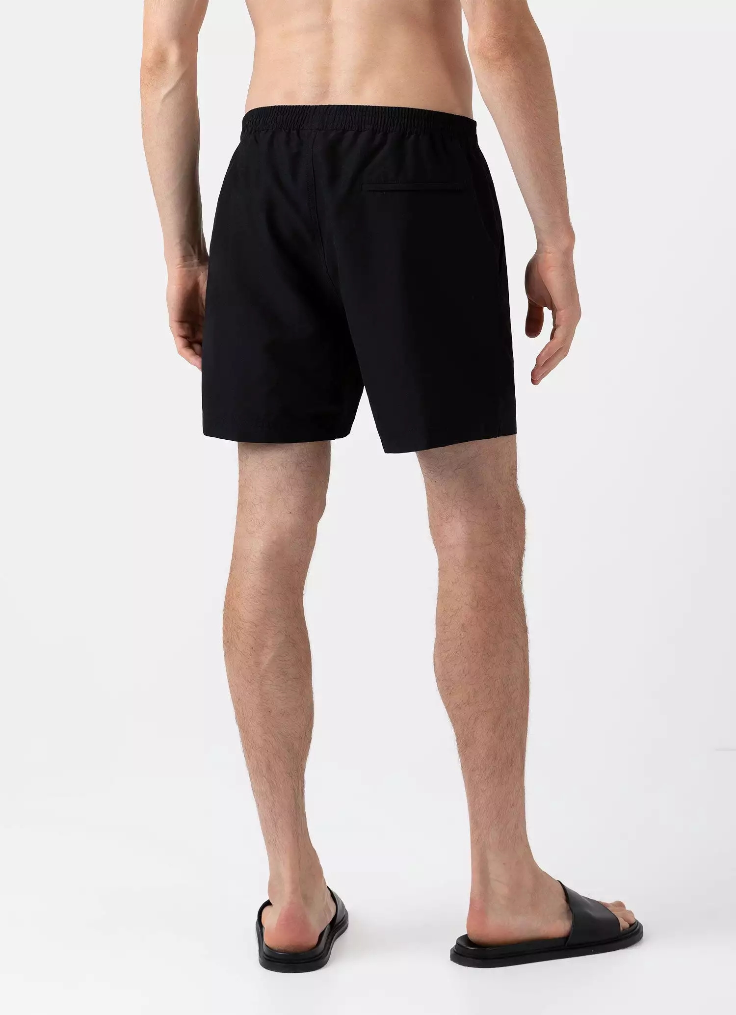 Men's Drawstring Swim Shorts in Black