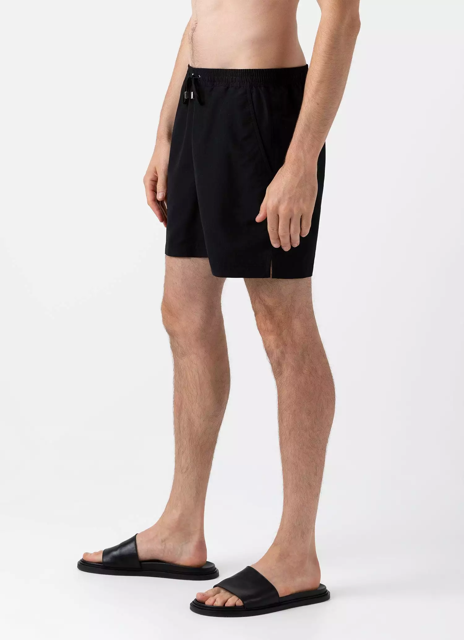 Men's Drawstring Swim Shorts in Black