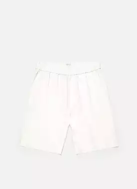 Men's Linen Drawstring Short in White